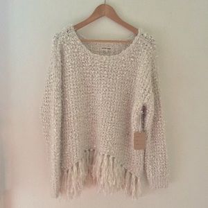 Cozy Season 🍂 | New | Oversized Fringe Knit Sweater